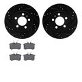 Dynamic Friction Co 8502-74046, Rotors-Drilled and Slotted-Black with 5000 Advanced Brake Pads, Zinc Coated 8502-74046